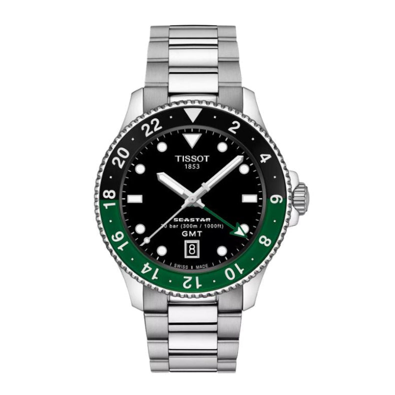 Tissot Seastar 1000 Quartz GMT Black Dial Men's Watch - T120.852.11.051.00