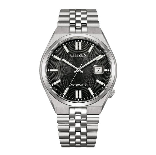 Citizen Tsuyosa 60 Mechanical Black Dial Men's Watch - NK0020-55E