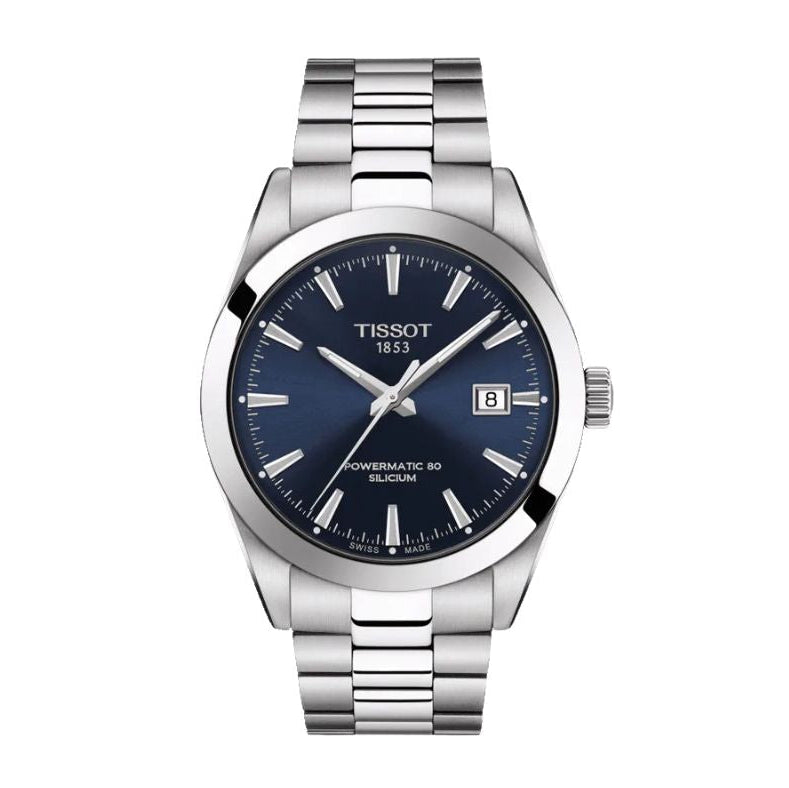 Tissot Gentleman Powermatic 80 Silicium Blue Dial Men's Watch - T127.407.11.041.00