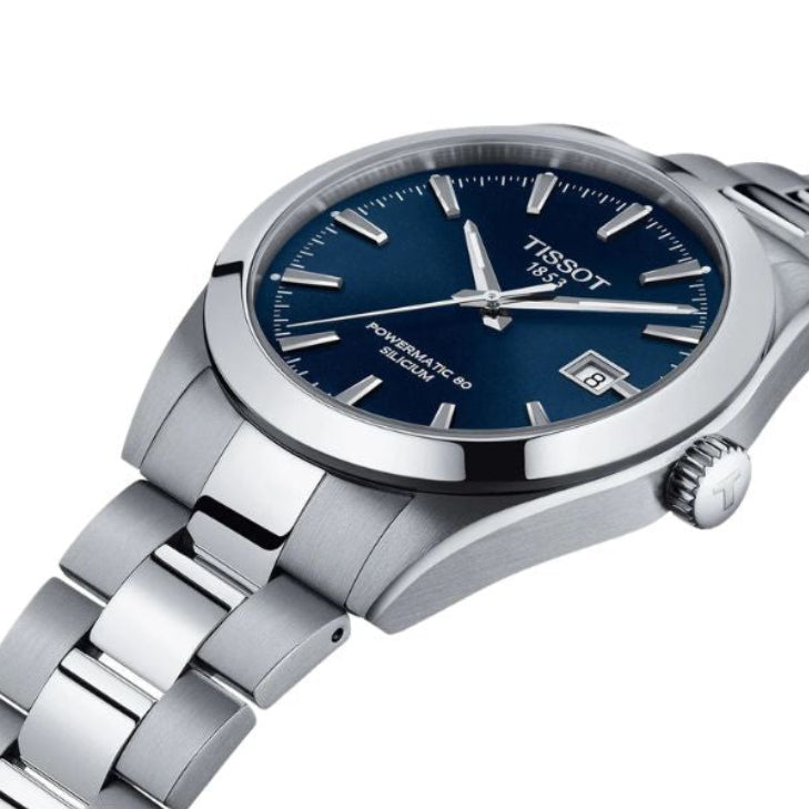 Tissot Gentleman Powermatic 80 Silicium Blue Dial Men's Watch - T127.407.11.041.00