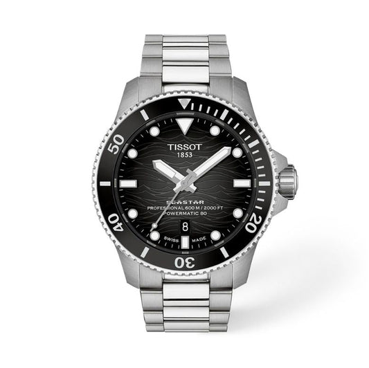 Tissot Seastar 2000 Black Dial 44mm Men's Watch - T120.907.11.051.00