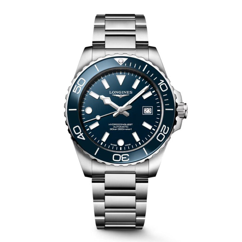 Longines HYDROCONQUEST Automatic Blue Dial Ceramic Bezel 42mm Men's Watch - L3.788.4.96.6
