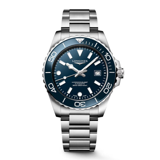 Longines HYDROCONQUEST Automatic Blue Dial Ceramic Bezel 42mm Men's Watch - L3.788.4.96.6