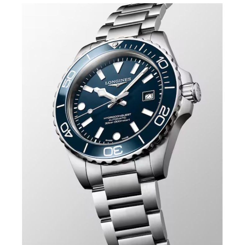 Longines HYDROCONQUEST Automatic Blue Dial Ceramic Bezel 42mm Men's Watch - L3.788.4.96.6