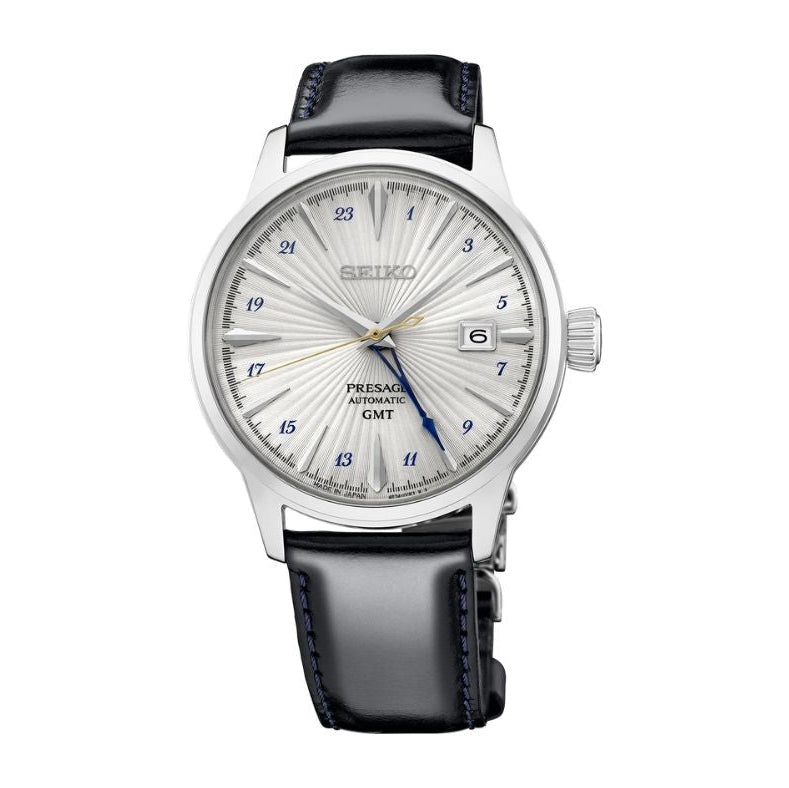 Seiko Presage Cocktail Time GMT White Dial Men's Automatic Watch - SSK049