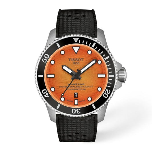 Tissot Seastar 2000 Orange Dial 44mm Men's Watch - T120.907.17.281.00