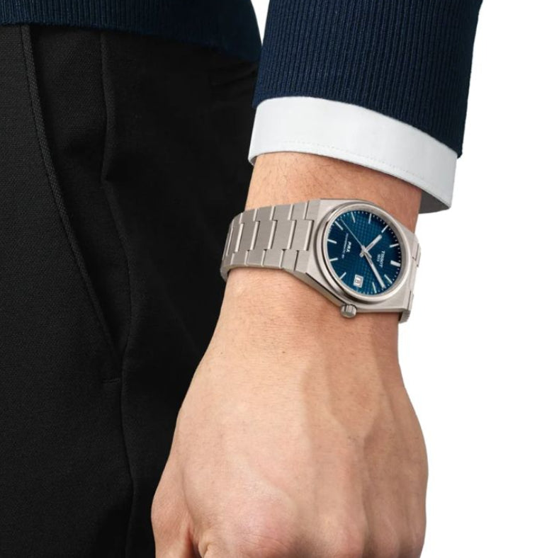 Tissot PRX Titanium Blue Dial 38mm Men's Watch - T137.807.44.041.00