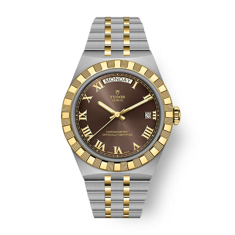 Tudor Royal Day-Date Brown Dial 40mm Men's Watch - m2840d1a3-0001