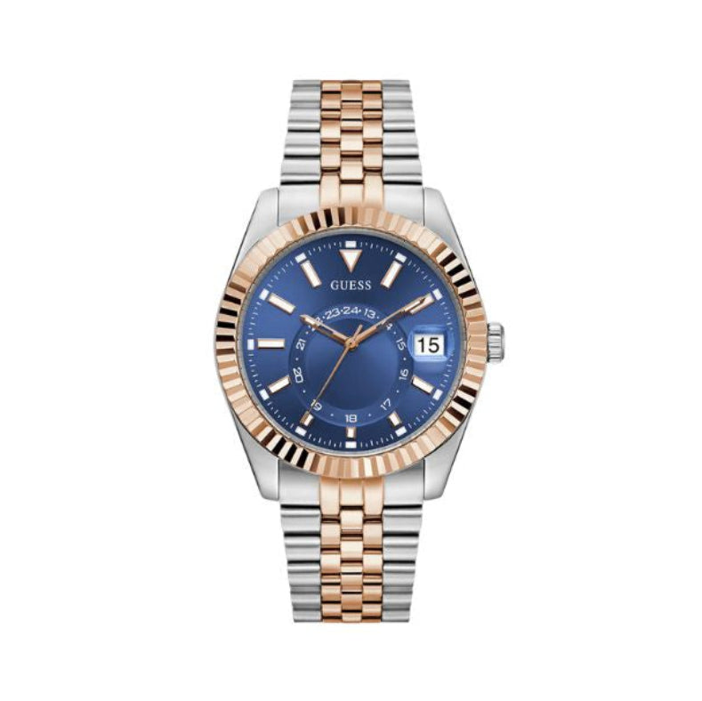 GUESS Jaden Blue Dial 2-Tone Multi-function Date Men's Watch - GW0977G5