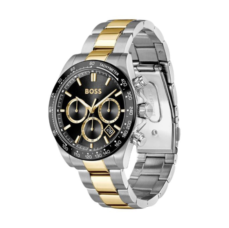 Hugo Boss HERO 2.0 Black-dial chronograph with two-tone bracelet Men's Watch - 1514269