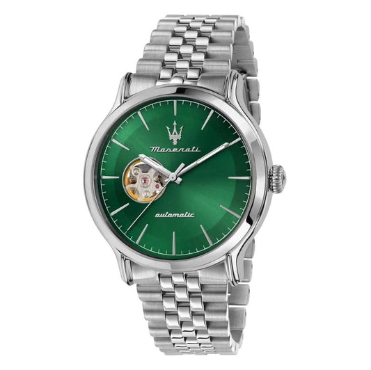 Maserati Epoca Automatic Green Dial BR SS Men's Watch - R8823118010