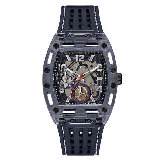 GUESS Blue Dial Silicone Strap Men's Watch - GW0499G1