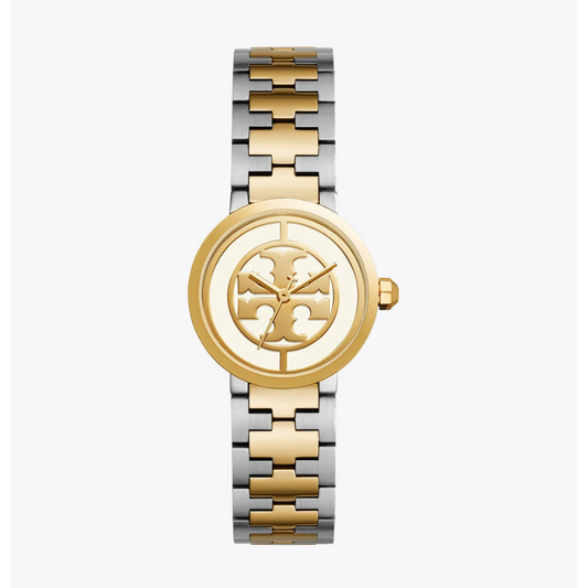 Tory Burch The Reva Dual Tone Stainless Steel Strap Ladies Watch- TBW4016