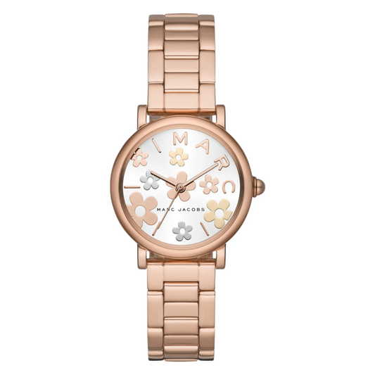 Marc Jacobs Rose Gold Floral Dial Ladies Watch- MJ3582