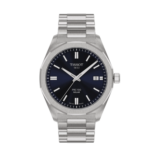 Tissot PRC 100 Solar Quartz Blue Dial Men's Watch - T151.422.11,041.00