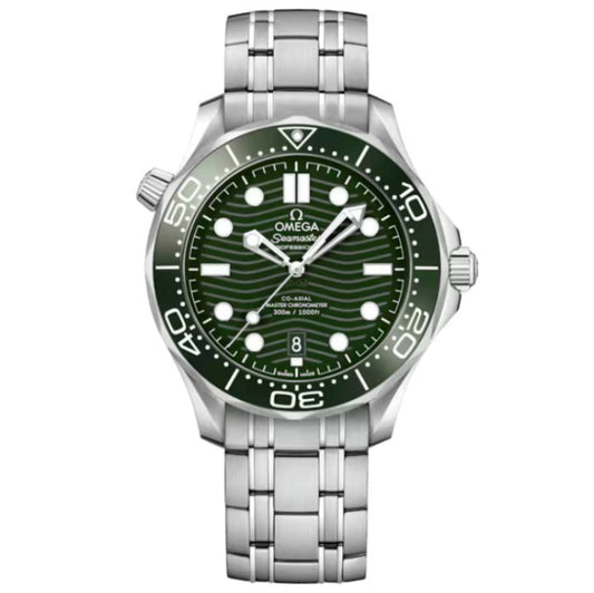 Omega Seamaster Diver 300M Green Dial Men's Watch - 210.30.42.20.10.001