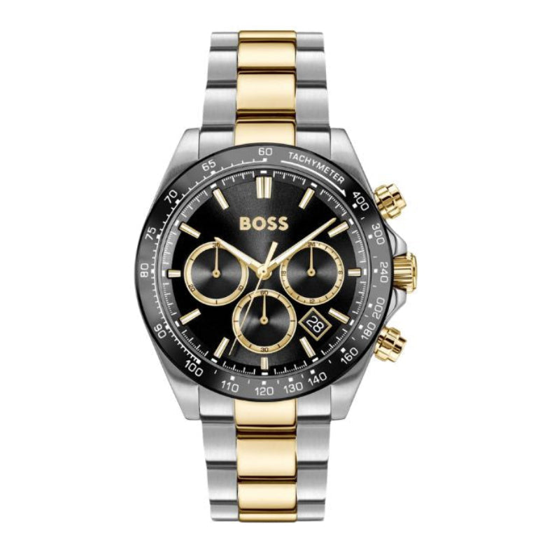 Hugo Boss HERO 2.0 Black-dial chronograph with two-tone bracelet Men's Watch - 1514269
