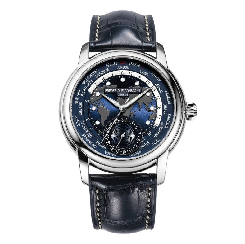 Frederique constant Classic Worldtimer Limited Edition of 718 pieces Men's Watch - FC-718NWM4H6
