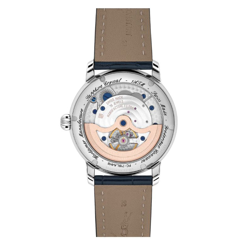 Frederique constant Lapis lazuli Blue Dial Classic Worldtimer Limited Edition of 718 pieces Men's Watch -FC-718LA4H6