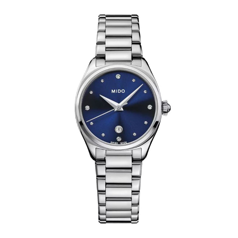 Mido Belluna Diamonds Royal Blue Dial  Ladies Watch - M024.110.11.046.00