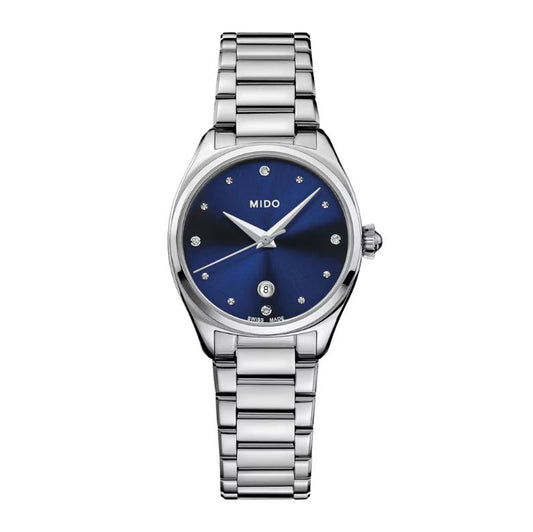 Mido Belluna Diamonds Royal Blue Dial  Ladies Watch - M024.110.11.046.00