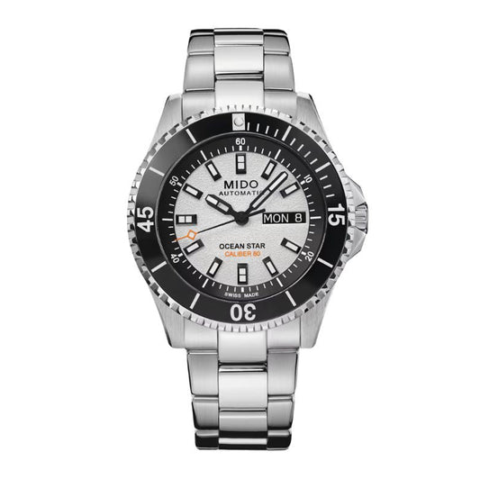 Mido Ocean Star Automatic 41mm White Dial Black Bezel Men's Watch - M026.930.11.011.00
