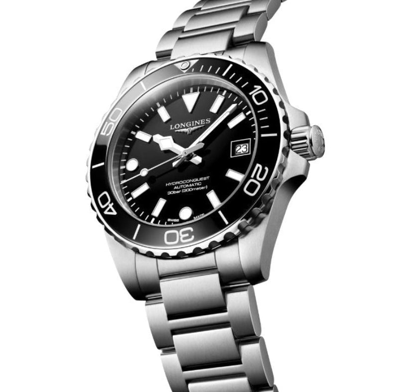 Longines HYDROCONQUEST Automatic Green Dial Ceramic Bezel 39mm Men's Watch - L37794566