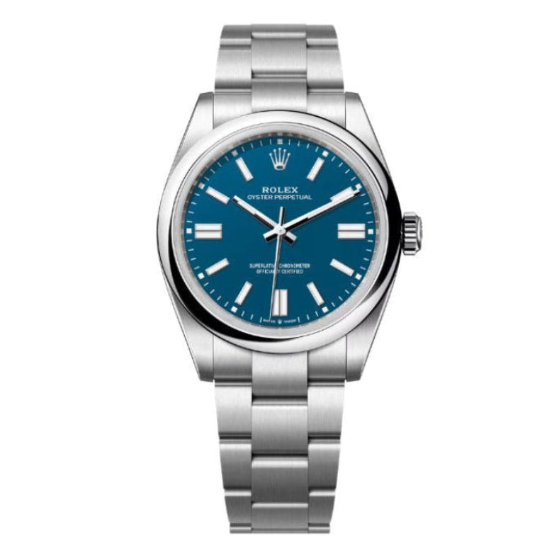 Rolex Oyster Perpetual Med Blue Dial 41 mm Men's Watch - 134300