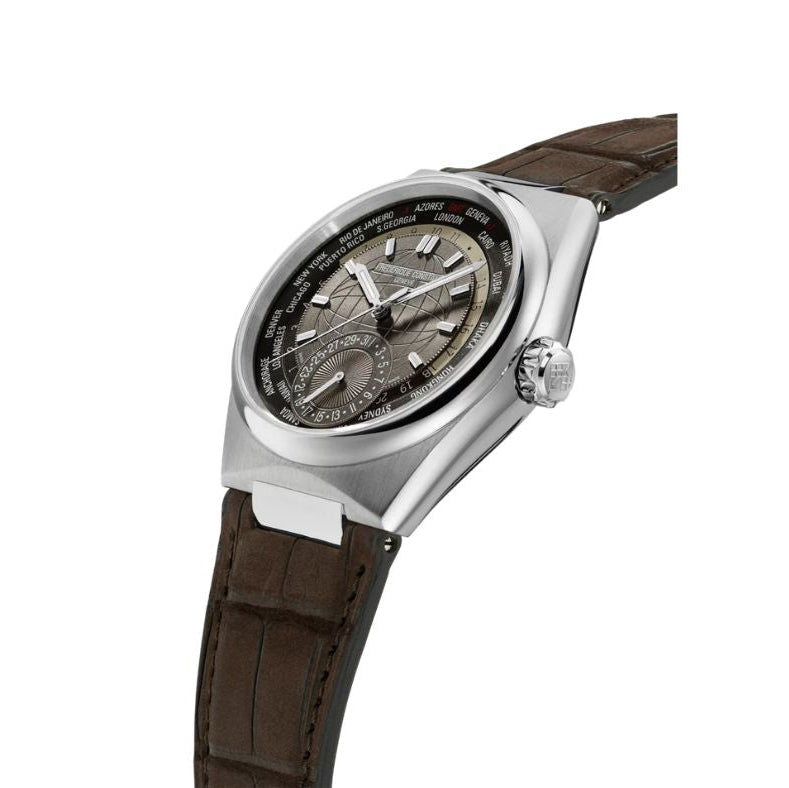 Highlife Worldtimer Manufacture Brown Dial 41mm Men's Watch - FC-718C4NH6