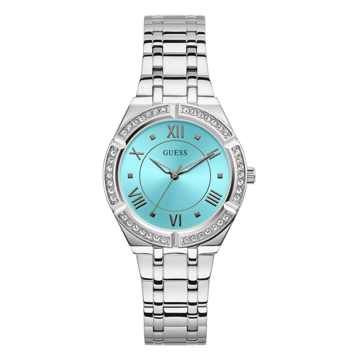 Guess Silver cosmo aqua crystal Ladies Watch-GW0033L7