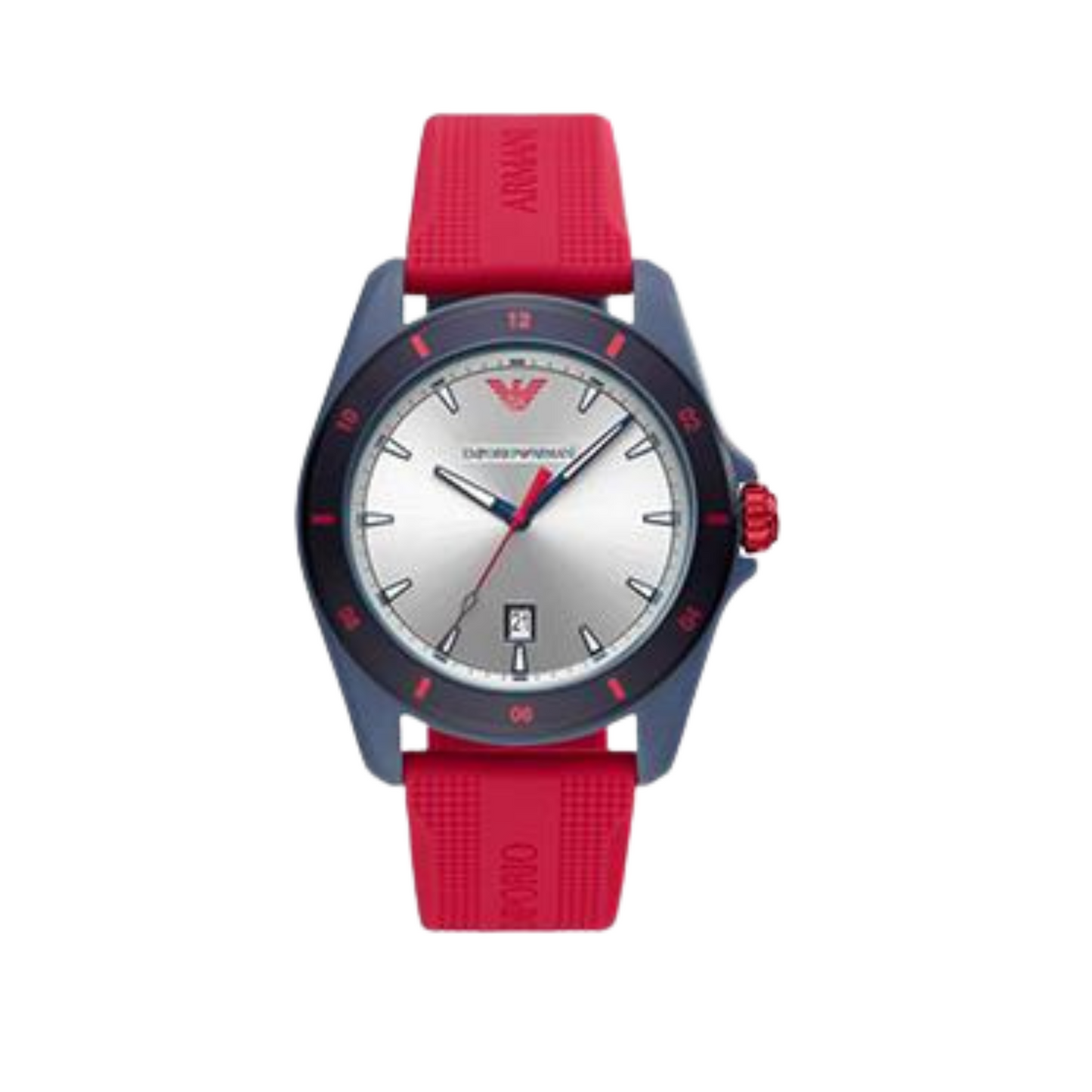 Emporio Armani Silicone Strap Red Men's Watch- AR11219