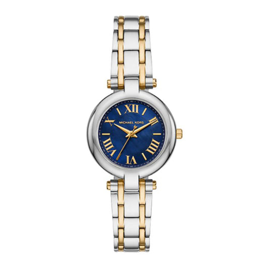 Michael Kors Laney Two-Tone Blue Dial Ladies Watch - MKO1085