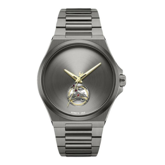 KENNETH COLE Automatic Grey Dial Open Heart Men's Watch - KCWGY0067403