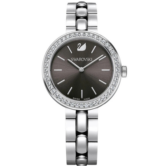 Swarovski Daytime Rhinestone Grey Dial Ladies Watch- 5213681