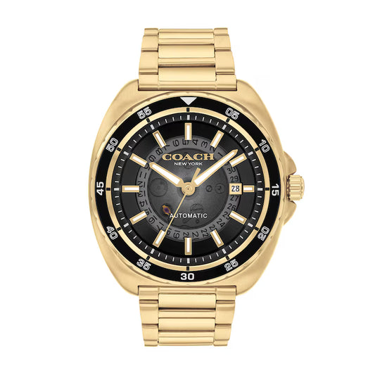 Coach Charter Automatic Gold-Tone Black Dial Men's Watch - 14602712