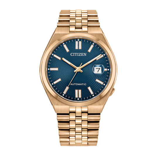 Citizen Tsuyosa Rose-Tone Blue Dial Men's Watch - NK0023-57L