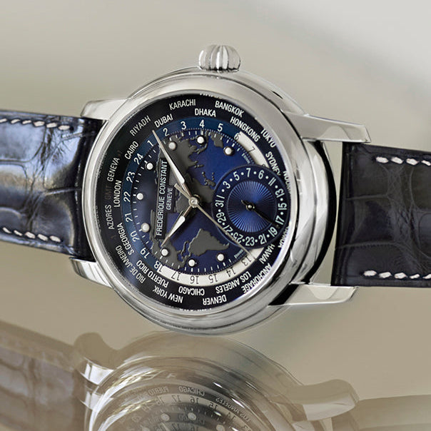 Frederique constant Classic Worldtimer Limited Edition of 718 pieces Men's Watch - FC-718NWM4H6