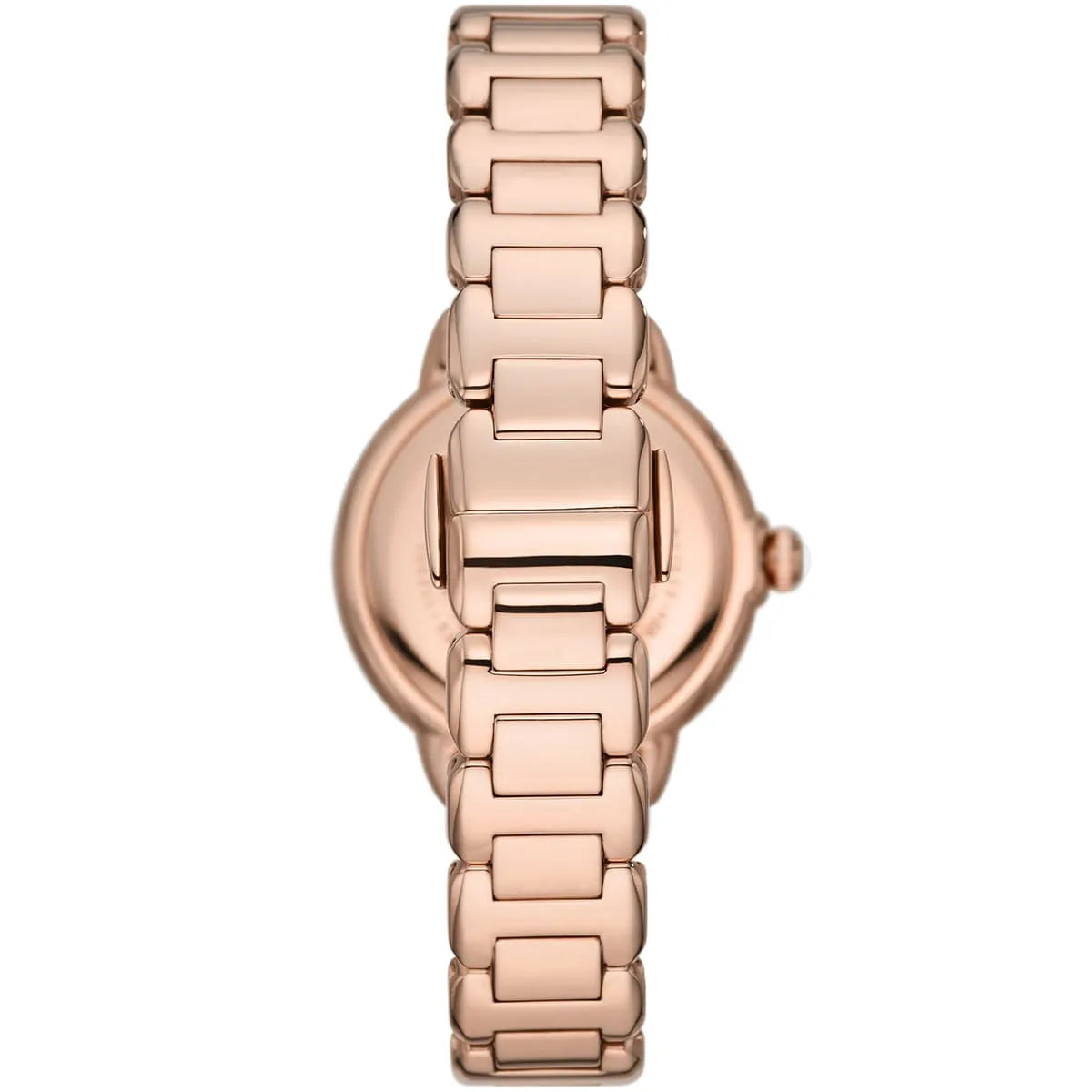 Emporio Armani White Dial Rose Gold Strap Ladies Watch - AR11523