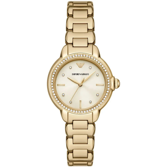 Emporio Armani Beige Dial Ladies Watch - AR11609