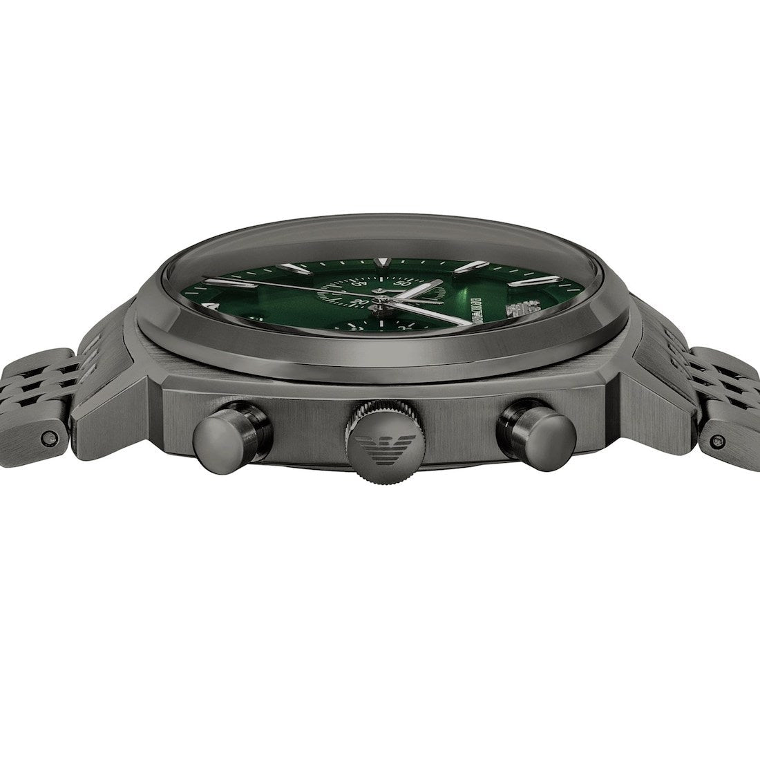 Emporio Armani Green Dial Gunmetal Stainless Steel Men' s Watch - AR11689