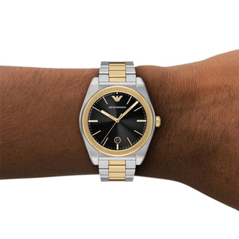 Emporio Armani Black Dial Quartz Three-Hand Movement Men's Watch - AR11715