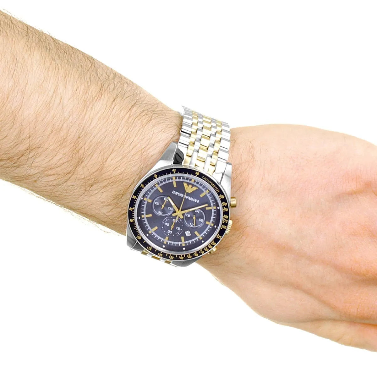 Emporio Armani Tazio XLarge Blue Dial Ladies Watch - AR8030