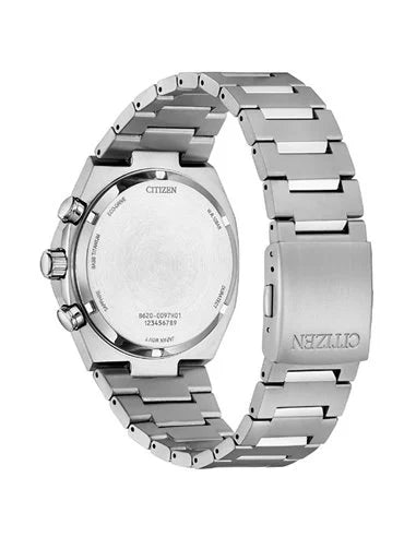 Citizen Zenshin Super Titanium Eco-Drive White Dial Men's Watch- AW0130-85A
