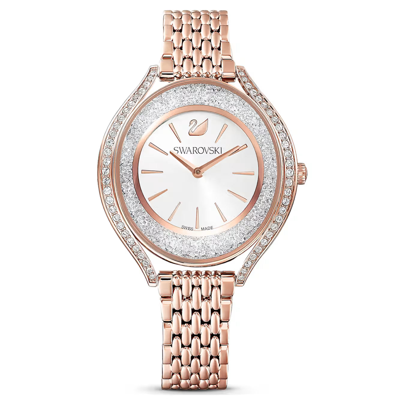 Swarovski Crystalline aura Rose gold tone White Dial Ladies Watch - 5519459
