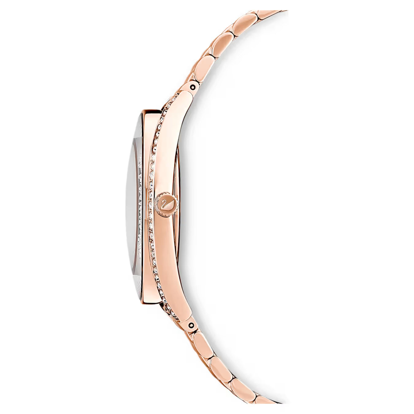 Swarovski Crystalline aura Rose gold tone White Dial Ladies Watch - 5519459