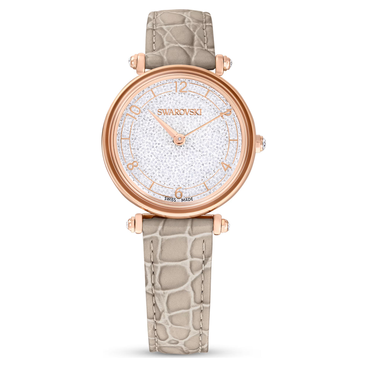 Swarovski Crystalline wonder Beige Leather strap Ladies Watch - 5656899