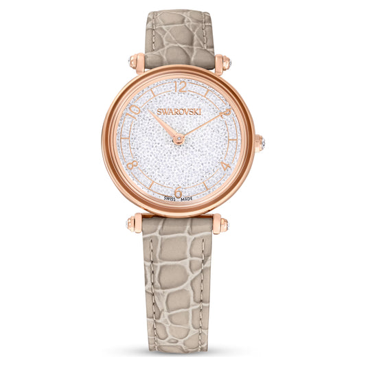 Swarovski Crystalline wonder Beige Leather strap Ladies Watch - 5656899