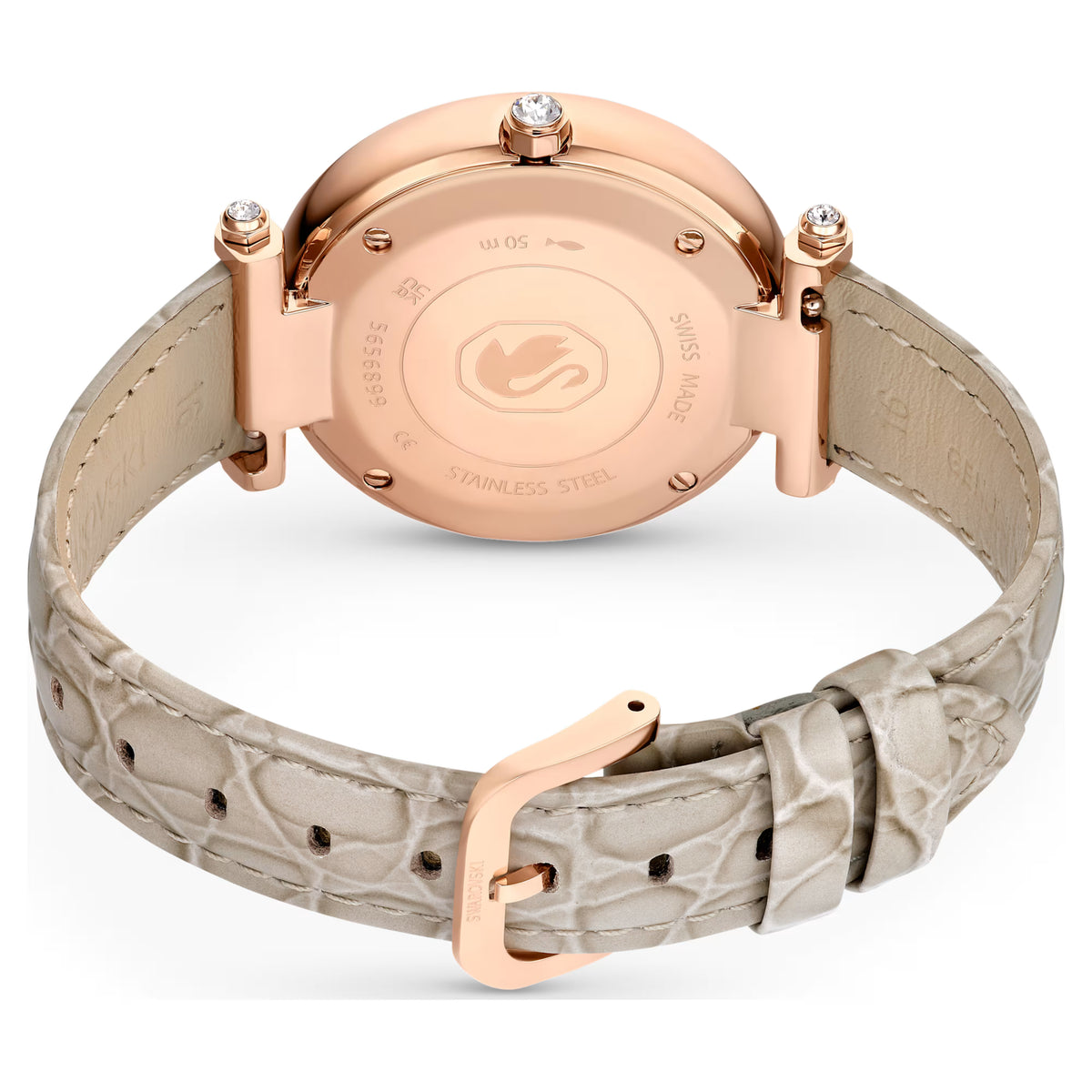 Swarovski Crystalline wonder Beige Leather strap Ladies Watch - 5656899