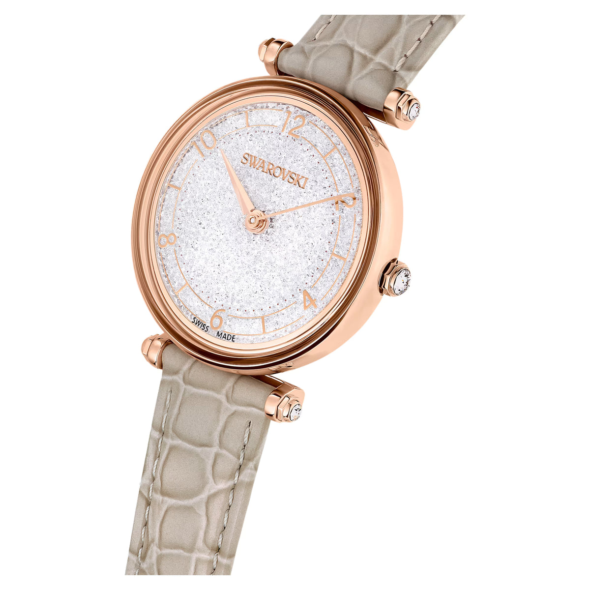 Swarovski Crystalline wonder Beige Leather strap Ladies Watch - 5656899