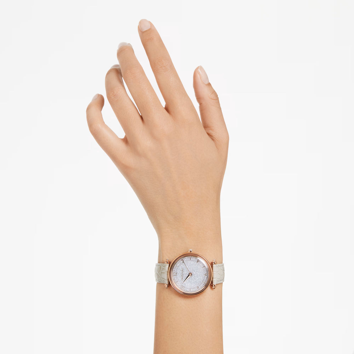 Swarovski Crystalline wonder Beige Leather strap Ladies Watch - 5656899